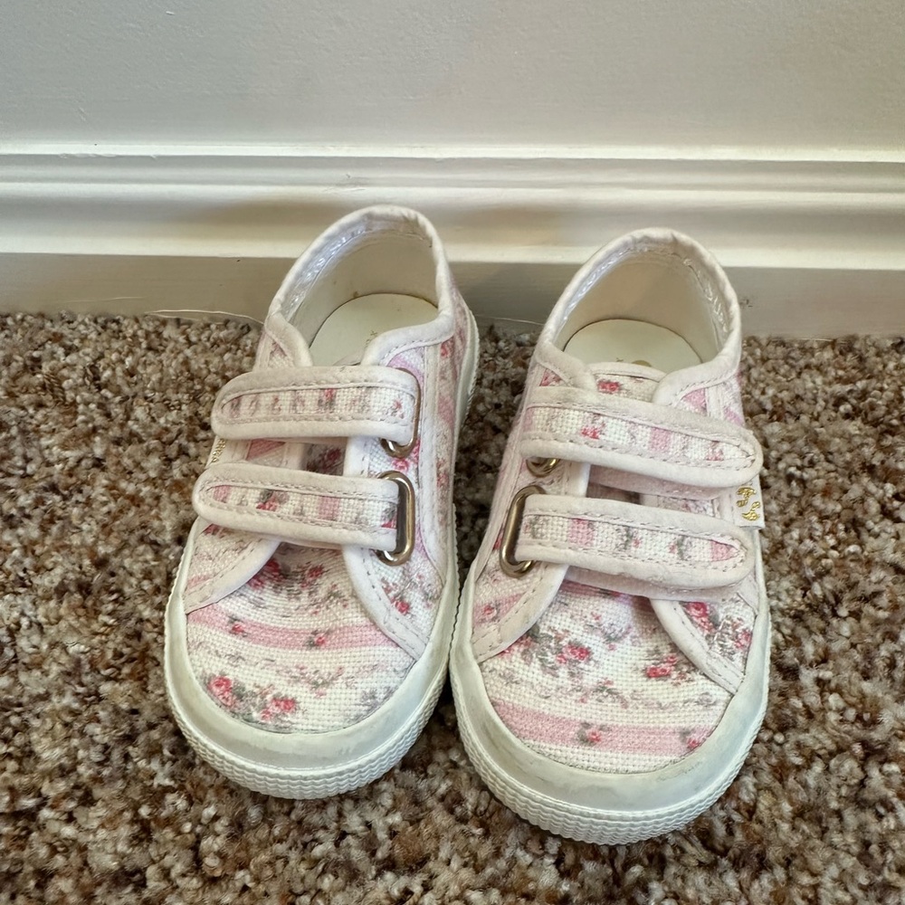 Superga x Loveshackfancy Pink Floral Kids Sneakers